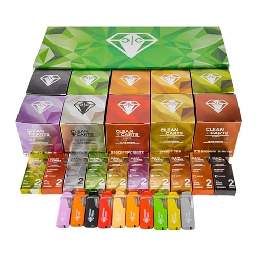 wholesale newest empty Clean Carts Liquid Diamonds + Live Resin Disposable 2g