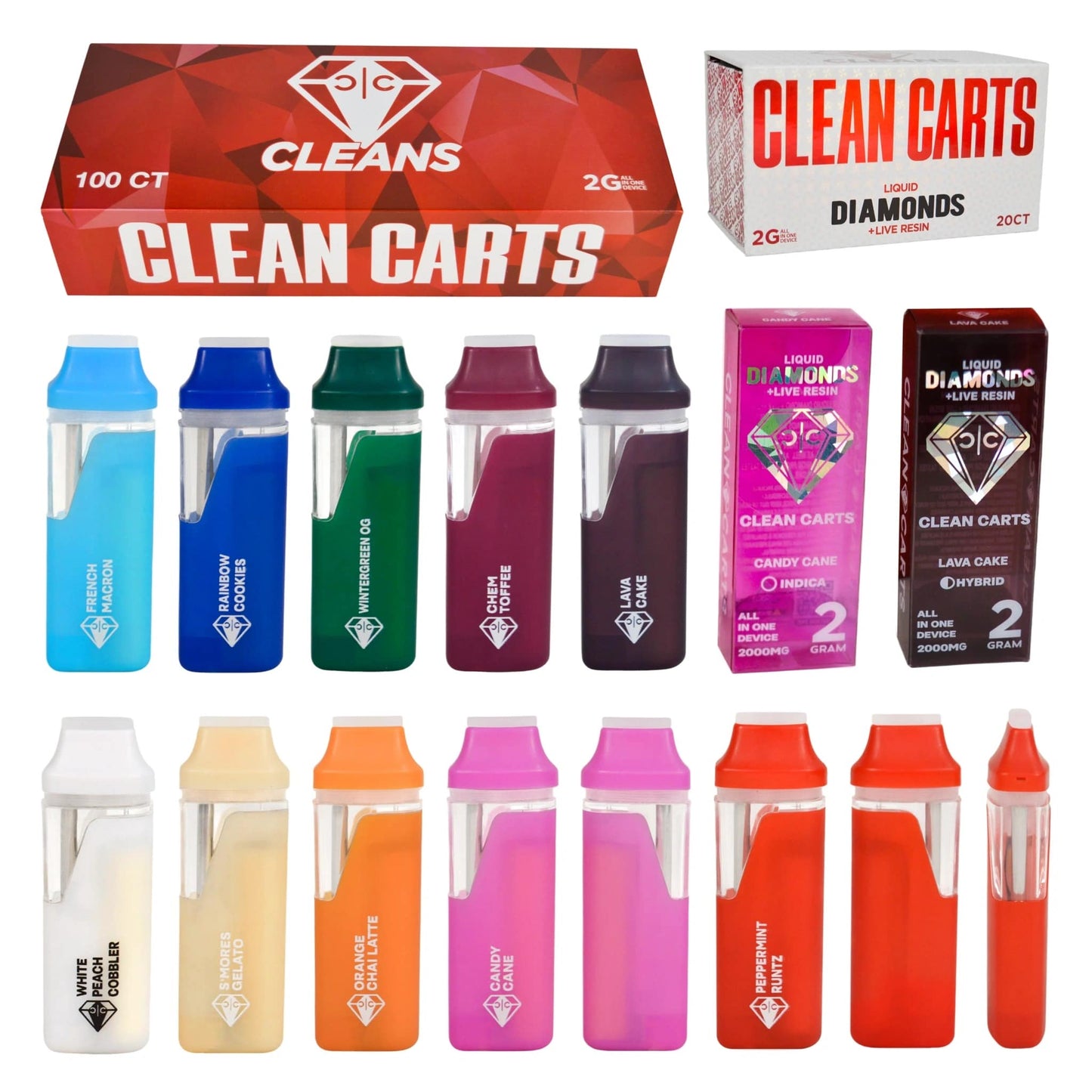 Clean Carts 2G Liquid Diamonds Disposable Vape Pen