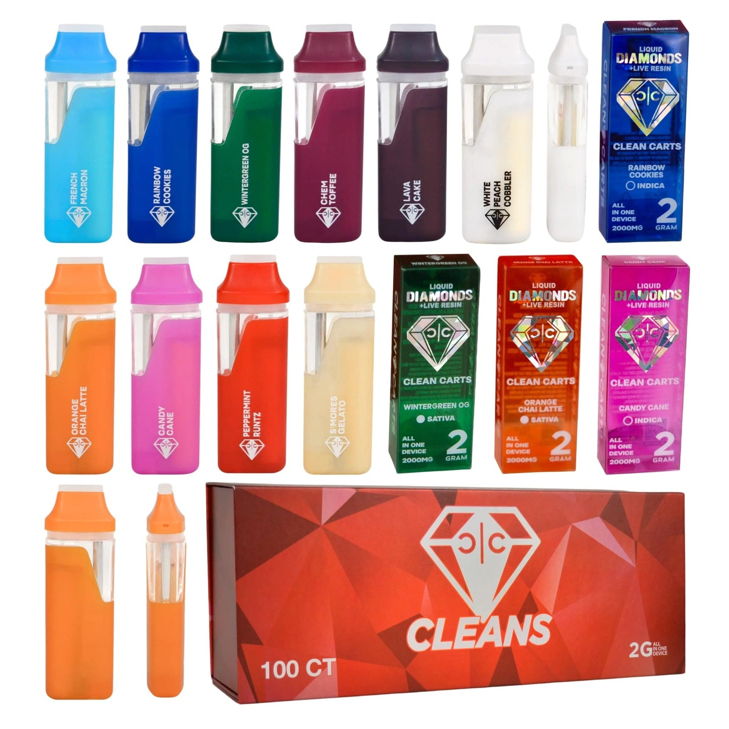 Clean Carts 2G Liquid Diamonds Disposable Vape Pen