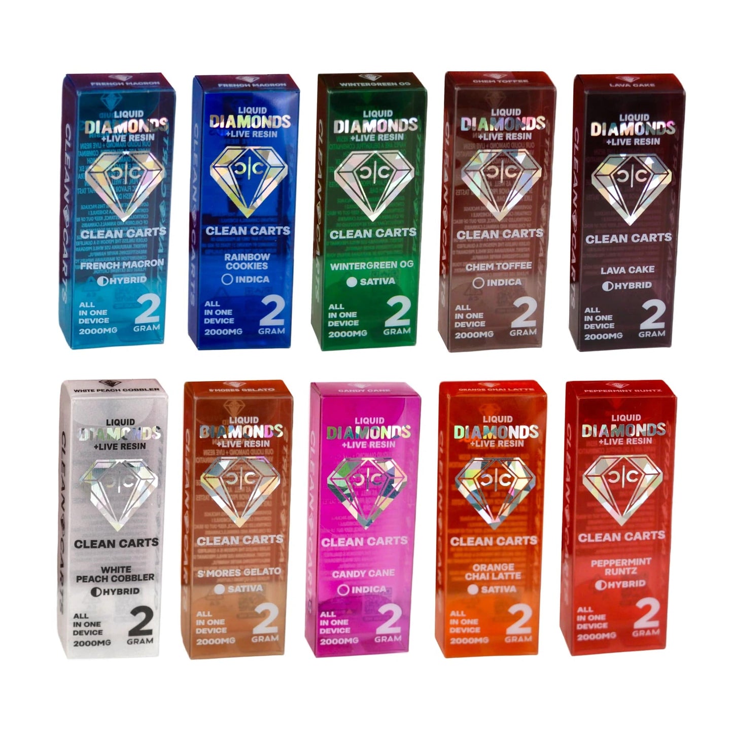 Clean Carts 2G Liquid Diamonds Disposable Vape Pen