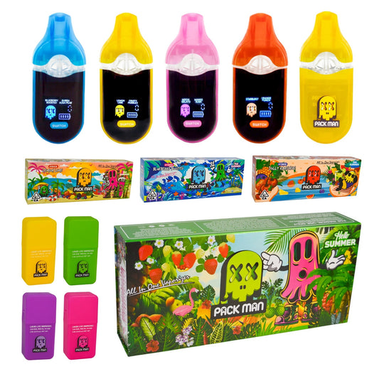Packman Dual Flavor Vape Pen – 2ml All-in-One Summer Edition with LED Screen