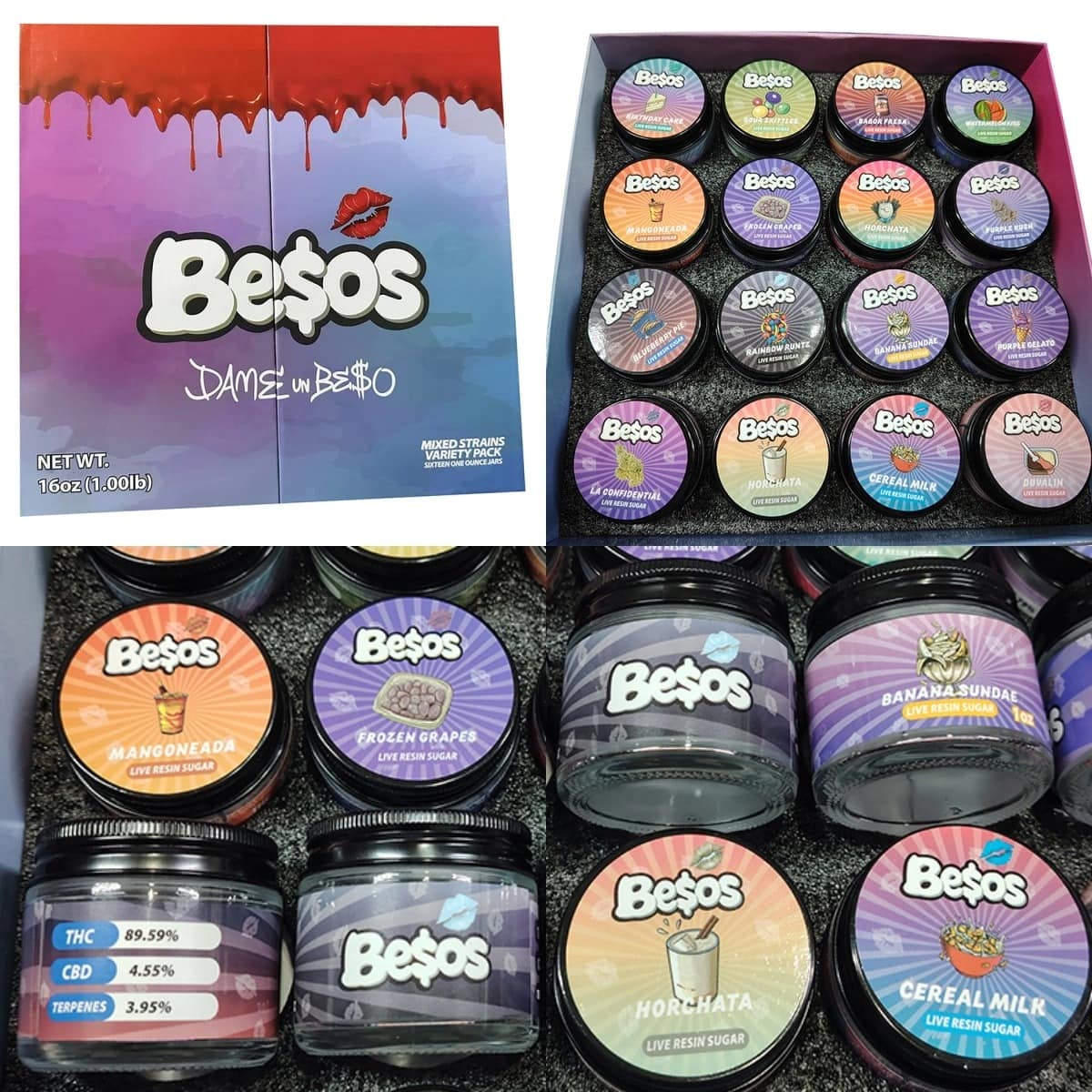 be$os 1oz wax & rosin jars — high quality glass storage for concentrates