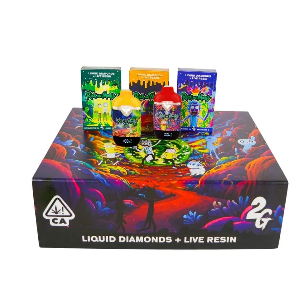rick and morty 2g dual chamber rechargeable disposable vape – 10 flavor adventure pen