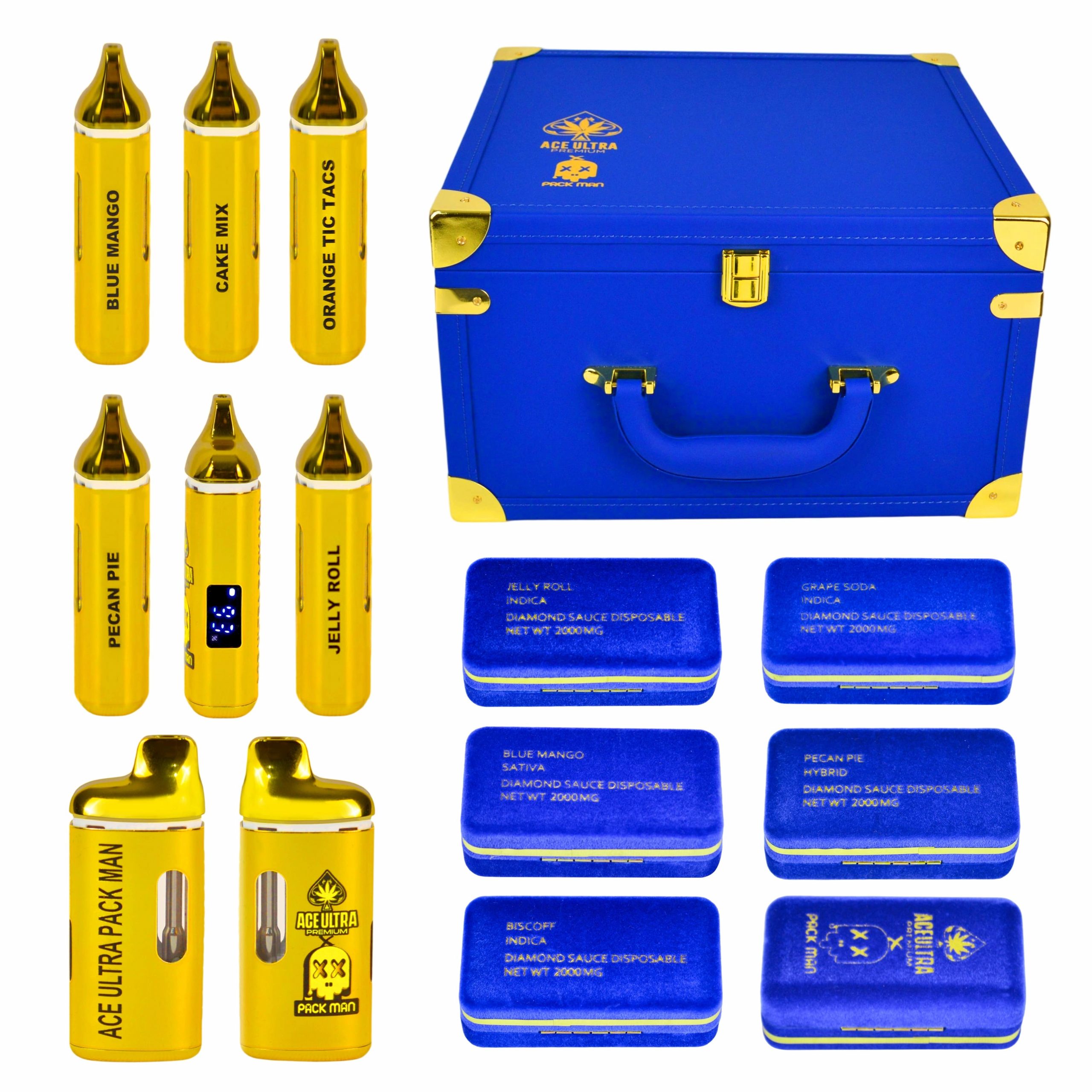 ace ultra x packman 2g disposable vape pen – rechargeable with led screen & multiple flavors