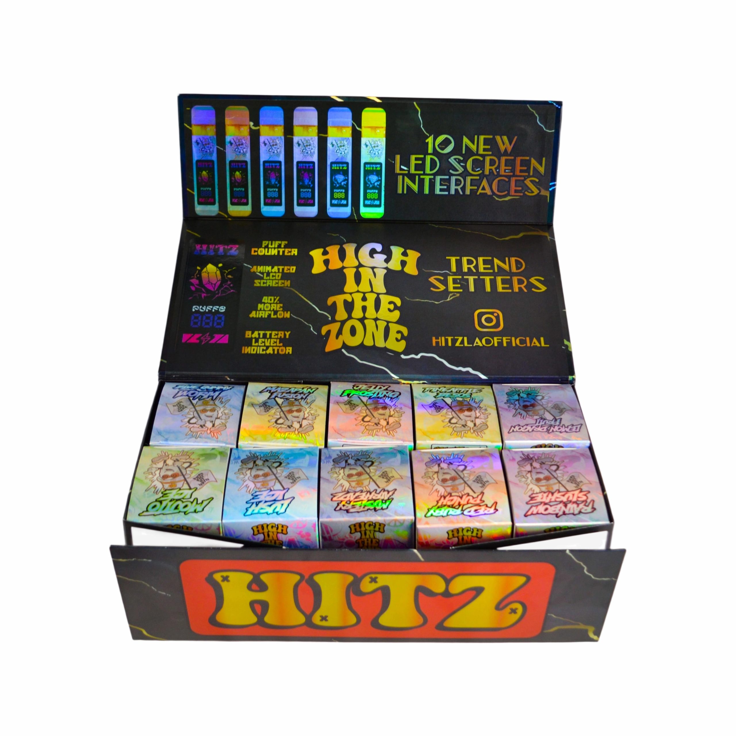 hitz 2g disposable vape pen – ceramic core, type c rechargeable, led display