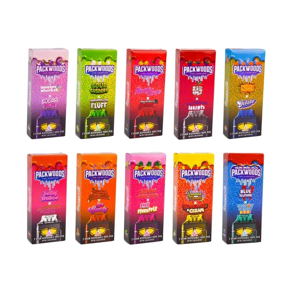 Packwoods Disposable Dual Flavors Vape Led Screen 2 gram Vapor USA STOCK 10 Flavors - Image 2