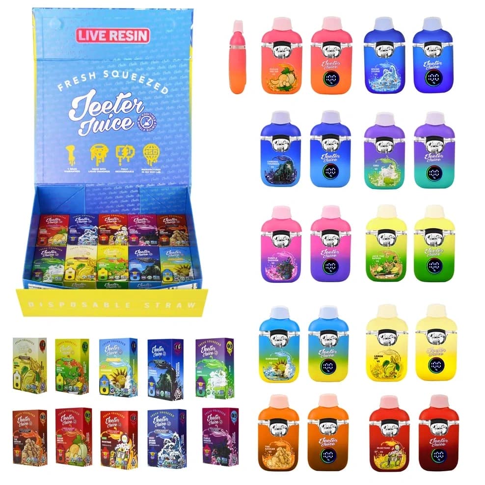 jeeter juice 1g live resin disposable vape pen – rechargeable with led display