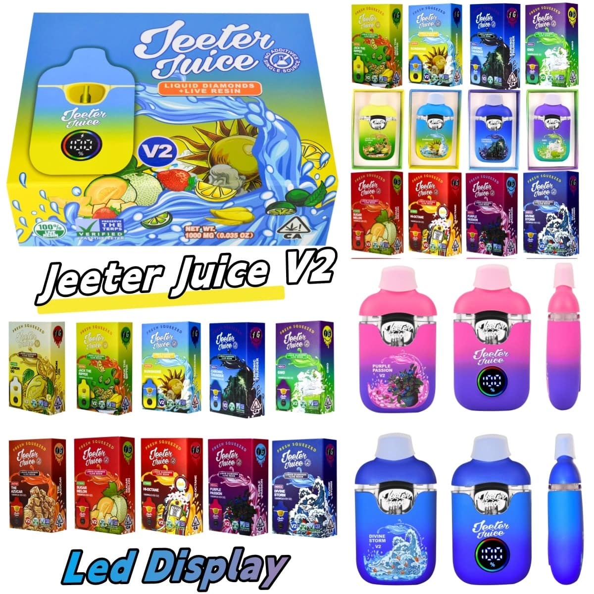 jeeter juice 1g live resin disposable vape pen – rechargeable with led display