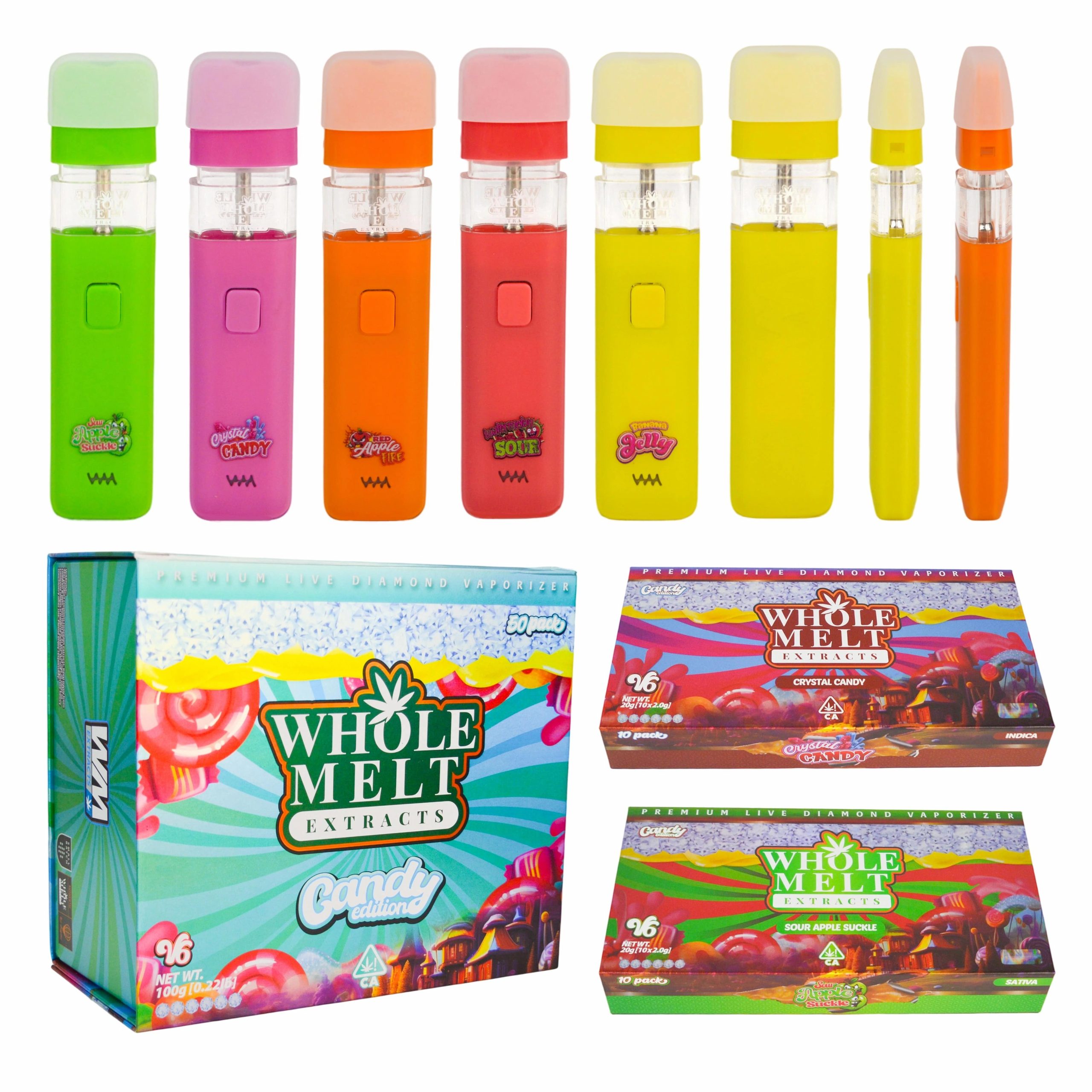 **wholemelt v6 2 gram rechargeable disposable vape pen – liquid diamond oil, usa & eu stock