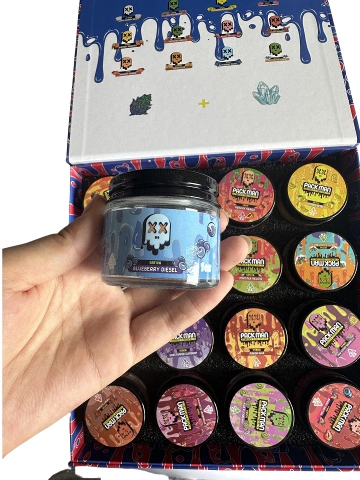 pack man 1oz glass jars — premium live resin & sugar concentrate containers