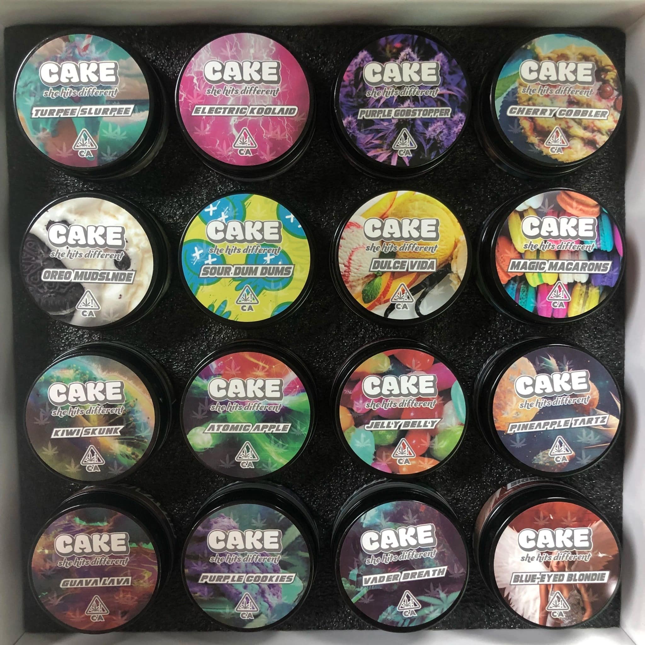 cake glass jar 1oz — premium live resin & sugar concentrate jars