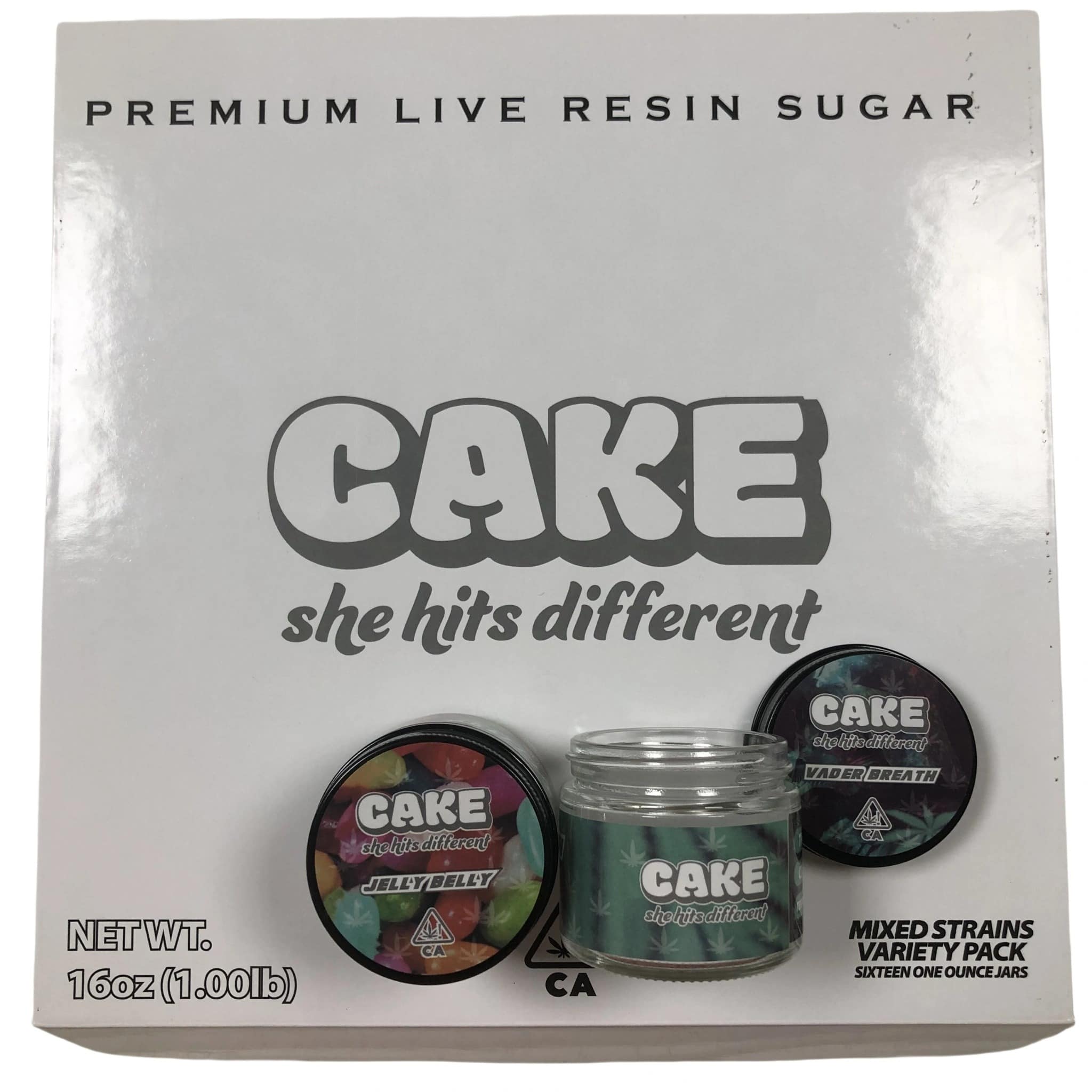 cake glass jar 1oz — premium live resin & sugar concentrate jars