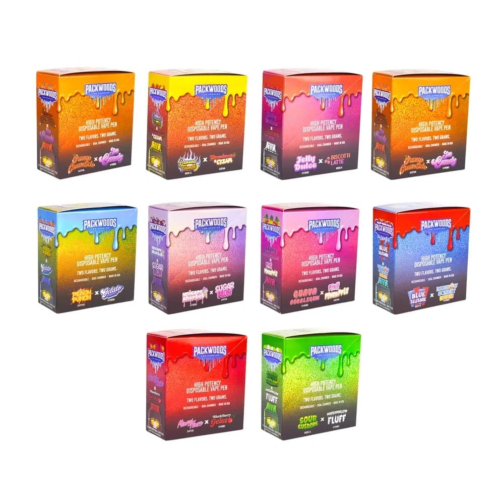 Packwoods Disposable Dual Flavors Vape Led Screen 2 gram Vapor USA STOCK 10 Flavors - Image 3
